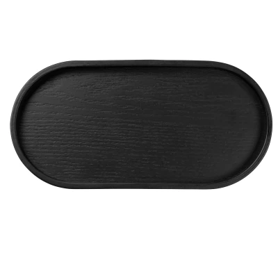 Abbildung von ASA Selection wood Holztablett oval schwarz 23x11cm