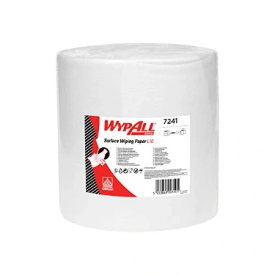 Abbildung von WypAll L10 Oberflächenwischpapier 7241 Jumbo Xtra Wischerwischerrolle 1 Rolle x 1.000 Weißpapierwischer