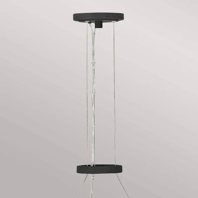 Abbildung von Elstead Lighting QN WILLOW6 CBK QUINTIESSE Kronleuchter Willow E14 6x40W Stahl, Carbonschwarz mit Gold; H:44.6cm Ø61cm dimmbar höhenverstellbar