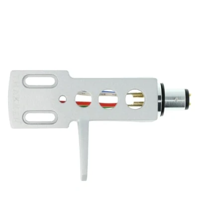 Abbildung von THAKKER HS 10 Headshell aus leichtem Aluminium Silber SME Anschluss inkl. Kabel