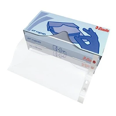 Abbildung von Esselte 17786 Einstecktasche, 50 Stück, für bis zu 10 A4 Blätter, transparent, matt, 43 Mikron PP Material,