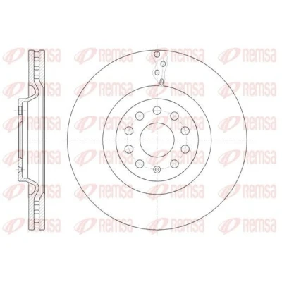 Abbildung von REMSA 61485.10 Bremsscheibe Vorderachse 340, 340 30 9 Belüftet VOLKSWAGEN: Golf 7 Schrägheck, Variant, Passat B8 Variant