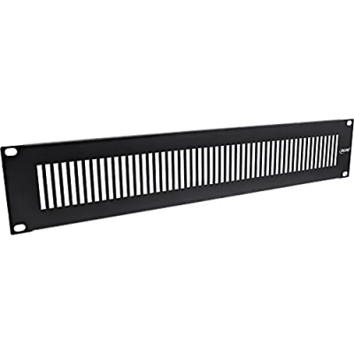 Abbildung von InLine® 19&quot; Blindplatte perforiert, 2HE, RAL 9005 schwarz