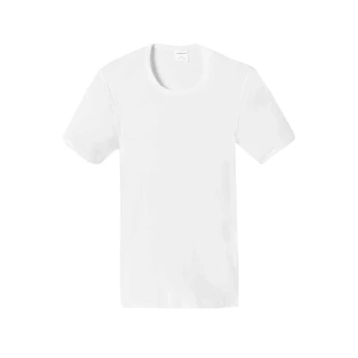 Abbildung von SCHIESSER Essentials Cotton Doppelripp T Shirt Rundhals Uni weiß 205175/100 Gr. M