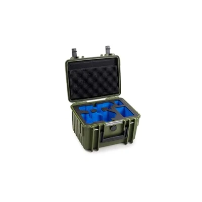 Abbildung von B&amp;W Transportkoffer Outdoor für DJI Mini 4 Pro Drohne und Fly More Combo Type 2000 Bronze Grün wasserdicht nach IP67 Zertifizierung, staubsicher, bruchsicher unverwüstlich