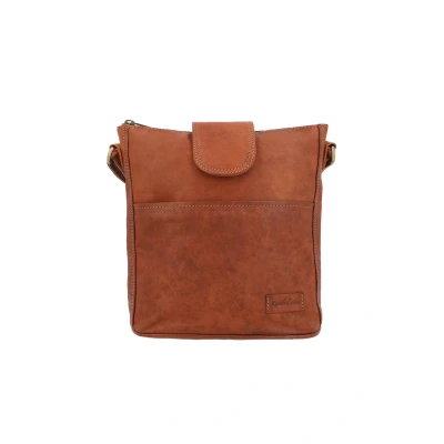 Abbildung von Gusti Ledertasche Damen Jacqueline S New Handgefertigte Umhängetasche Leder für Alltag &amp; Büro AirTag Fach Praktische Fächeraufteilung