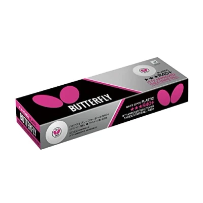 Abbildung von Butterfly R40+ Tischtennisball, 3 Stück, 12 Weiß