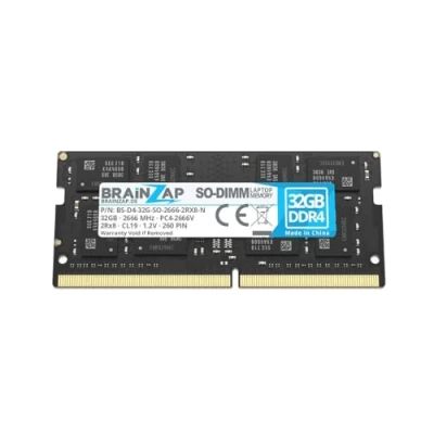 Abbildung von BRAINZAP 32GB DDR4 RAM SO DIMM PC4 2666V 2Rx8 2666 MHz 1.2V CL19 Notebook Laptop Arbeitsspeicher