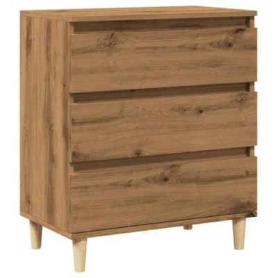 Abbildung von vidaXL Sideboard Artisan Eiche 60x35x70 cm Holzwerkstoff, Schrank, Highboard, Home Organizer, Lagerschrank, Beistellschrank, Wohnzimmerschrank