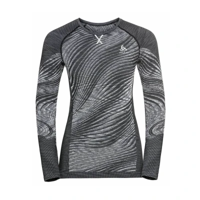Abbildung von ODLO Damen Funktionsshirt Langarmshirt, Damen, Größe: Large, Schwarz