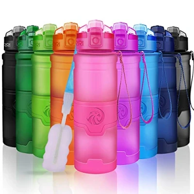 Abbildung von ZORRI Sport Wasserflasche Trinkflasche Bpa Frei Sportflasche, Rosa, Gr. 400ml 14oz