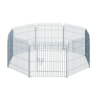 Abbildung von Freilaufgehege Welpenauslauf Welpenzaun Laufstall Welpengitter für Tiere 8 teilig B63 x H60 cm