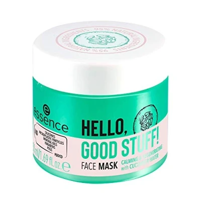 Abbildung von essence HELLO, GOOD STUFF! FACE MASK, Grün, feuchtigkeitsspendend, regenerierend, beruhigend, natürlich, gelig, vegan, ölfrei, ohne Alkohol, Parabene, 1er Pack (50ml)