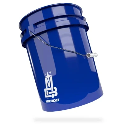 Abbildung von MAGIC BUCKET Wascheimer für Auto Handwäsche Blau 5 US GALLONEN ca. 20 Liter kompatibel mit Grit Guard, Detail Guardz Dirt Lock, Chemical Guys Trap, Gamma Lids Deckel