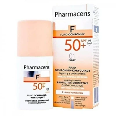 Abbildung von Pharmaceris SPF 50+ Ivory Protective Corrective Foundation Concealer Fluide Fondoten (50 ml)