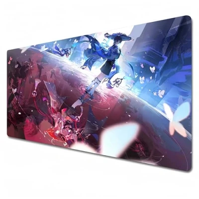 Abbildung von Odrys Genshin Impact Mauspad, Gaming RGB XXL 900 x 400, Büro Schreibtischmatte, groß, wasserdicht, rutschfest, Wanderer (90 40 0,3 cm)
