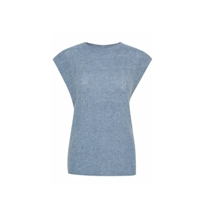 Abbildung von ICHI Kamara Strickpullover, Damen, Größe: Large, Blue mirage