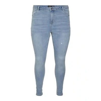 Abbildung von VERO MODA Curve Damen Vmphia Hr Skinny Gu3162 Noos Jeanshose, Light Blue Denim, 48W / 32L EU