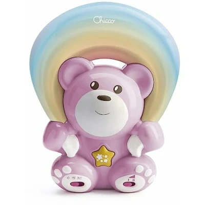 Abbildung von Chicco Nachtlicht Regenbogenprojektor Bär, Rosa, Deckenprojektion, Einschlafhilfe, Melodien, Nachtlichtfunktion, mit Melodien