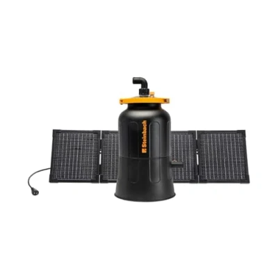 Abbildung von Steinbach Solarfilteranlage FXS38 040603 Pumpenleistung 4.500 l/h Für Pools Mit bis zu 19.000 l einem inkludierten faltbaren 80 Watt PV Panel Inkl. 256 g Filter Balls