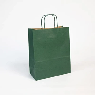 Abbildung von Clairefontaine 395710C Packung mit 25 Tüten aus Kraftpapier, robust und praktisch, 110g, 22x10x27cm, 1 Pack, Grün