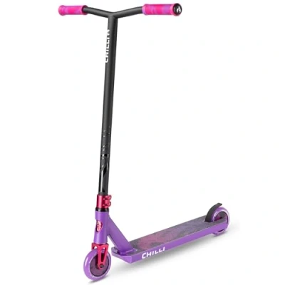 Abbildung von Chilli Pro Scooter™ Critter Das ORIGINAL Stunt Scooter mit 360 Lenkung High End Stuntscooter für Profis 110 mm PU Räder Trick Roller Kinder und Erwachsene Farbe Octopus