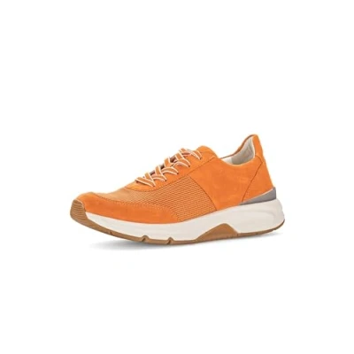 Abbildung von Gabor Damen Low Top Sneaker, Frauen Halbschuhe,Wechselfußbett,Turnschuhe,Laufschuhe,schnürschuhe,schnürer,Sportschuhe,Mandarine,38 EU / 5 UK