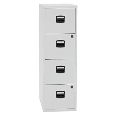 Abbildung von Bisley Home Hängeregistraturschrank PFA, 4 HR Schubladen, Metall, 645 Lichtgrau, 40 x 41.3 132.1 cm