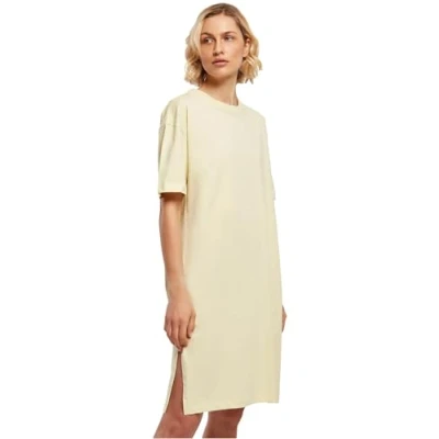 Abbildung von Urban Classics SLIT TEE Jerseykleid, Damen, Größe: Small, Soft yellow
