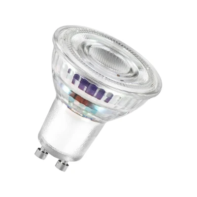 Abbildung von OSRAM Hocheffiziente PAR16 Reflektorlampe mit Energieeffizienzklasse B, Sockel GU10, 50W Ersatz, 2W Nennleistung, 2700K (warmweiß), besonders stromsparend, klares Glas, nicht dimmbar 1er Pack