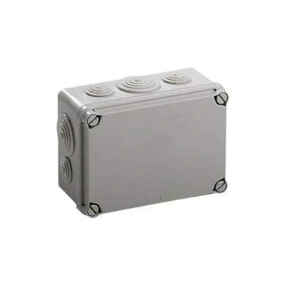 Abbildung von IDE IP65 wasserdichte Shunt Box mit blickdichtem Deckel und Kegeln, 116 x 162 76 mm, Grau, 1