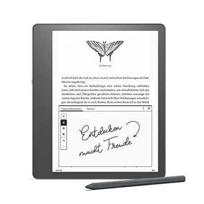 Abbildung von Zertifiziert und generalüberholt Kindle Scribe, der erste mit Schreibfunktion, 10,2 Zoll Paperwhite Display 300 ppi, Premium Eingabestift 16 GB