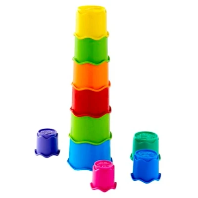 Abbildung von Vertbaudet 10 Stapelbecher für Kleinkinder, Tiermotive Mehrfarbig ONE Size