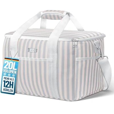 Abbildung von HOEL Kühltasche faltbar 20L Isolierte Thermotasche Lunchtasche wasserdicht &amp; auslaufsicher Isoliertasche für Auto Einkaufen Picknicktasche Lunch Bag Lunchbag
