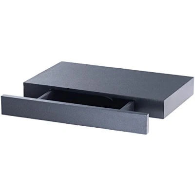 Abbildung von Carlo Milano Regal mit Geheimfach: Wandregal versteckter Schublade, 40 x 5 25 cm, schwarz (Wandregal Geheimfach, Nachttisch Geheimversteck)
