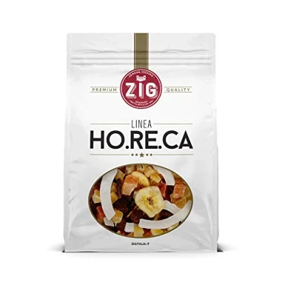 Abbildung von ZIG HORECA Gemischte exotische Früchte Exotic Mix Snack Ananas, Papaya, Kokosnuss, Weintrauben, Bananenchips 1 kg