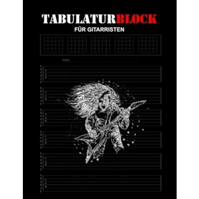 Abbildung von Tabulaturblock für Bassisten: Blanko Tab Block Bassisten mit Akkord Diagrammen 150 Seiten zum lernen und notieren von Tabulatoren Ideal ... Licks ca. DIN A4 Softcover Heft