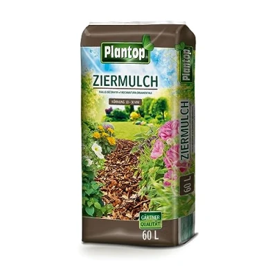 Abbildung von Plantop Ziermulch Wegemulch Rindenmulch Dekormulch Körnung fein 10 30 mm (60 Liter)