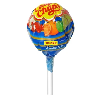 Abbildung von Chupa Chups Mega Lutscher, XXL Lolli enthält 10 Mini Frucht Lollis in 6 Geschmacksrichtungen, drei Farben erhältlich