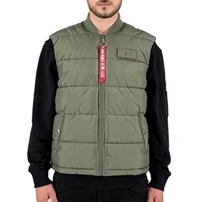 Abbildung von Alpha Industries Weste, Herren, Größe: Medium, Sage green