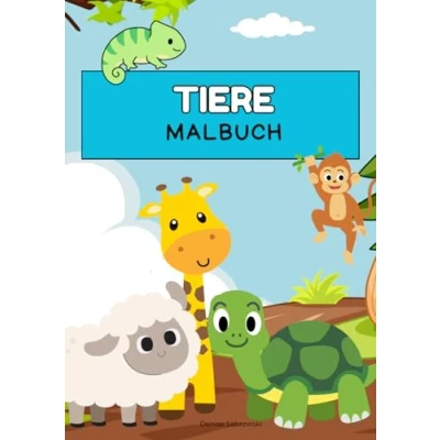 Abbildung von Malbuch mit Tieren für Kinder im Alter von 4 8 Jahren