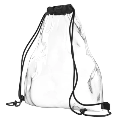 Abbildung von EAZY CASE Turnbeutel Festival Bags Transparente Tasche Unisex, transparenter Beutel Kordelzug wasserdicht für Events Klein