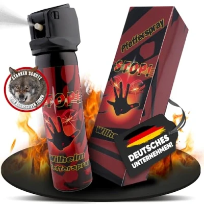 Abbildung von 1 x Wilhelm Pfefferspray 60 ml Tierabwehr Selbstverteidigung CS KO Jet