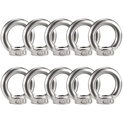Abbildung von Bolatus 10 Stück Ringmutter M8 Augenmutter 304 Edelstahl Gewinde Ösenmutter Ringmuttern Augenmuttern Hardware Ringösen zum Heben von Zubehör