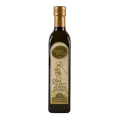 Abbildung von Antica Goccia® Natives Olivenöl Extra Bio 0,50 l [Packung mit 12 flaschen] 100% Italienisch Produkt in Sizilien Kaltextrakt