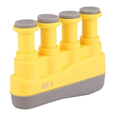 Abbildung von Fingerstärker, Tragbare Kinder Variable Hand Finger Strength Tension Exerciser Grip Trainer für Gitarre, Klavier, Trigger Training (Gelb) Spielzubehör
