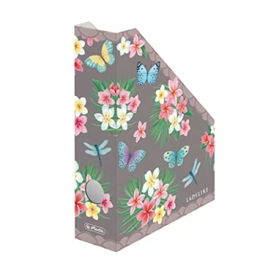 Abbildung von Herlitz Stehsammler A4 Wellpappe 7cm Serie Ladylike Motiv Butterflies