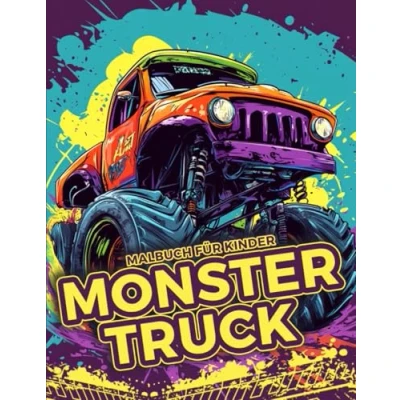 Abbildung von Monster Truck Malbuch für Kinder: Lustige und Aufregende Monstertruck Designs Jungen Mädchen im Alter von 4 8 Jahren Perfekt Fantasie Kreativität!