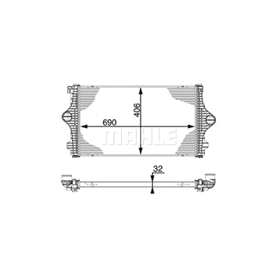 Abbildung von MAHLE ORIGINAL CI 219 000P Ladeluftkühler