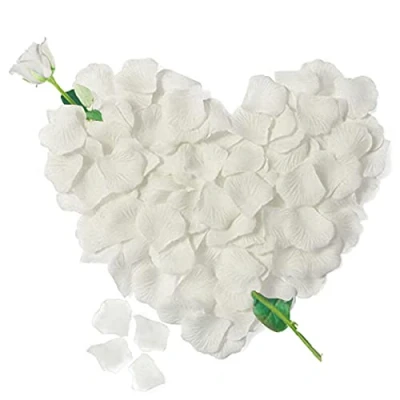 Abbildung von Rosenblätter, 3000 Seide Weiss Rosenblüten, Romantisch Deko, Dekoration für Romantische Atmosphäre, Heiratsantrag, Valentinstag Deko und Hochzeit